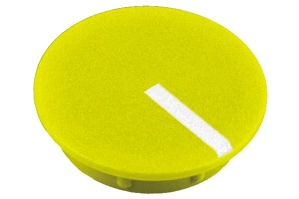 Product image for Yellow cap for push-on knob,19mm dia