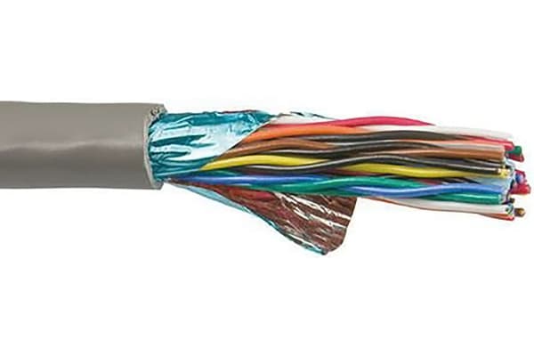 Product image for Grey PVC 9 pair foil shielded cable,30m