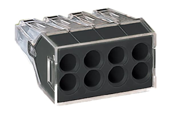 Product image for PUSH WIRE JTN BOX 8 WIRE TERMINAL BLOCK