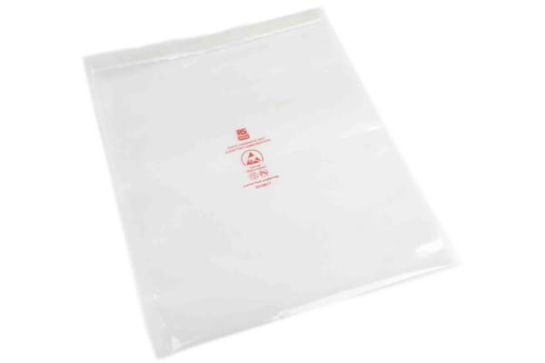 Product image for Dissipative Clear Zip Bag,200x250mm,100