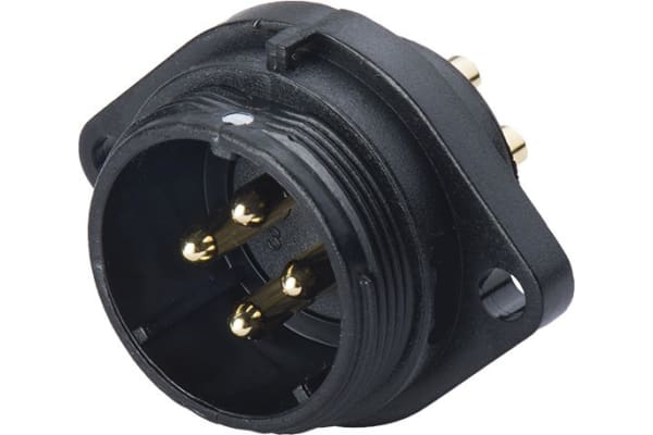 Product image for 2W 2 HOLE FLANGE MOUNT PLUG 30A IP68