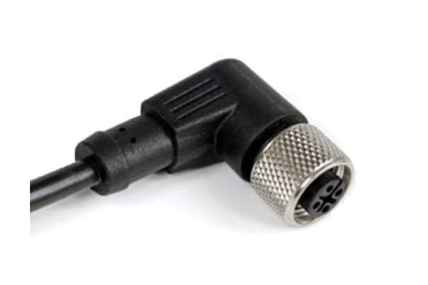 Product image for M12 Connector Female Angled,4W, 2m, Mini