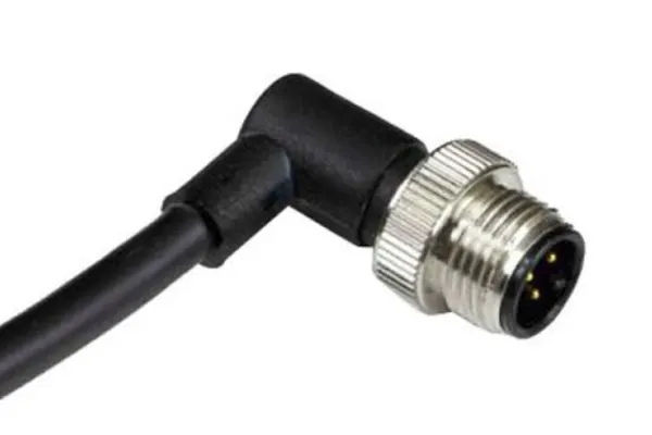 Product image for M12 Connector Male Angled, 5W, 2m, Mini