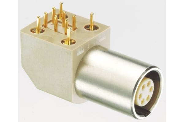 Product image for Lemo Solder Connector, 6 Contacts, Panel Mount