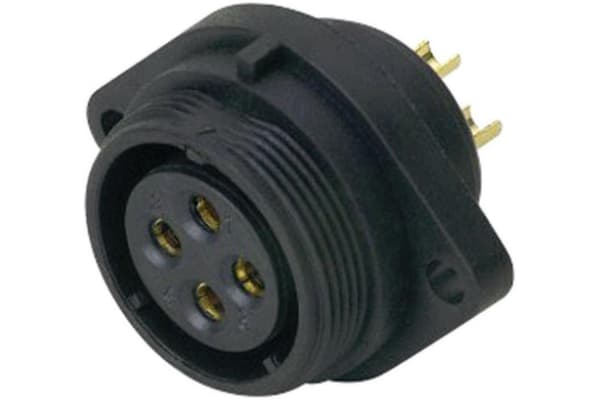 Product image for 4 WAY 2HOLE FLANGE MOUNT SOCKET 30A IP68