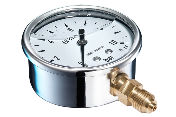 Product image for PRESSURE GAUGE S/STEEL 63MM G1/4 0-16BAR