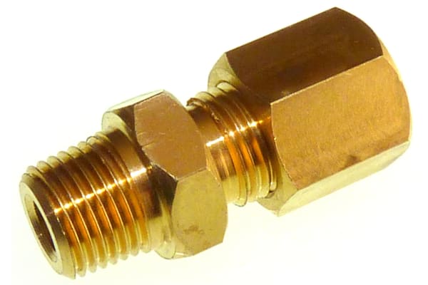 Product image for NPT Brass Compression Fitting 1/8"NPT