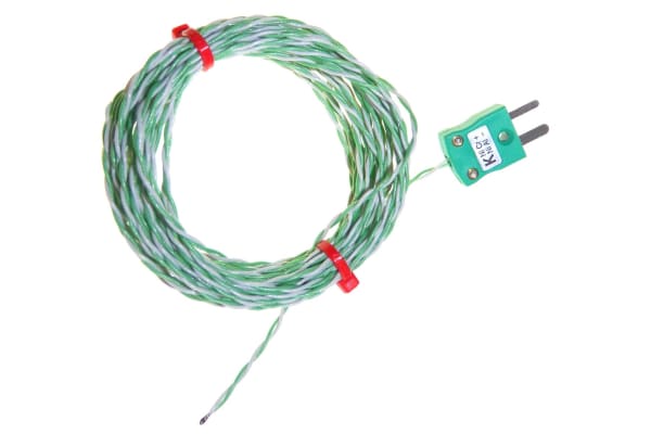 Product image for Type K Exp.Junction Thermocouple PFA 1m