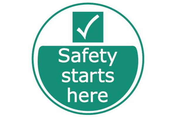 Product image for Safety Starts Here Floor Sticker