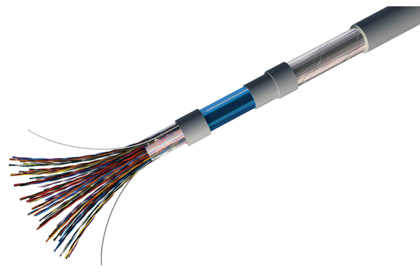 Product image for Telephone cable 2 Pairs AWG 24 Grey
