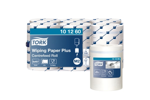 Product image for TORK WIPING PAPER PLUS CENTRE WT 6X160M