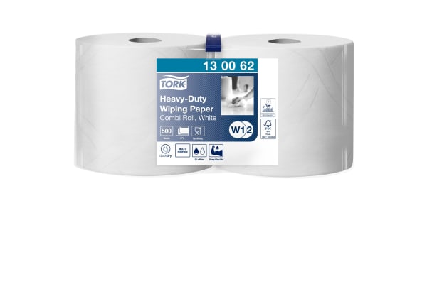 Product image for TORK HEAVY-DUTY WIPING PAPER WHITE 2X170