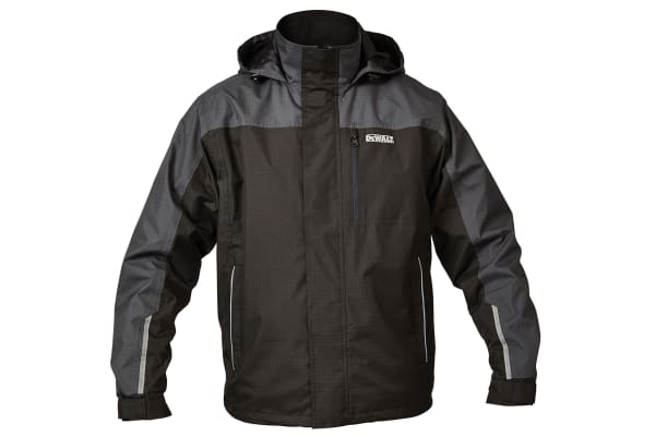 Product image for Dewalt Grey Waterproof Jacket W/Hood L