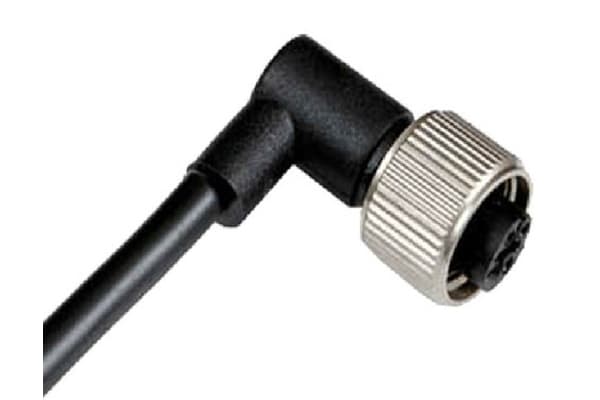 Product image for M12 Connector Female Angled,4W, 5m, Mini