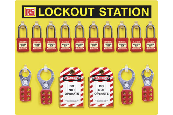 Product image for 10 Padlock Lockout Station