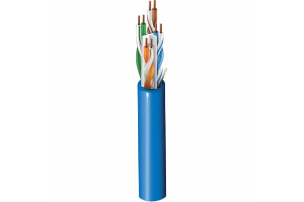 Product image for PVC Cat6 4 pair UTP Datatwist 305m blue