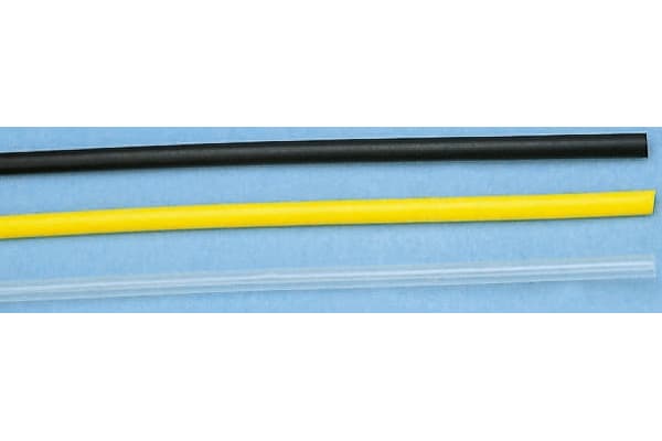 Product image for TE Connectivity Heat Shrink Tubing, Black 1.2mm Sleeve Dia. x 1.2m Length 2:1 Ratio, BSP Series