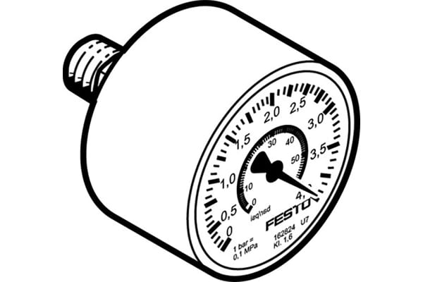 Product image for MAP-40-4-1/8-EN precision pressure gauge