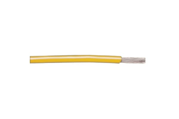 Product image for Wire 28AWG 600V UL1213 Yellow 30m
