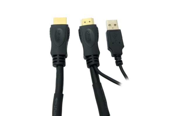 Product image for 15mtr Active HDMI M-M HS+E Cable - Black