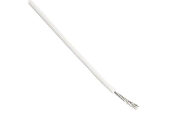 Product image for Wire 24AWG PVC UL1429 White 30m