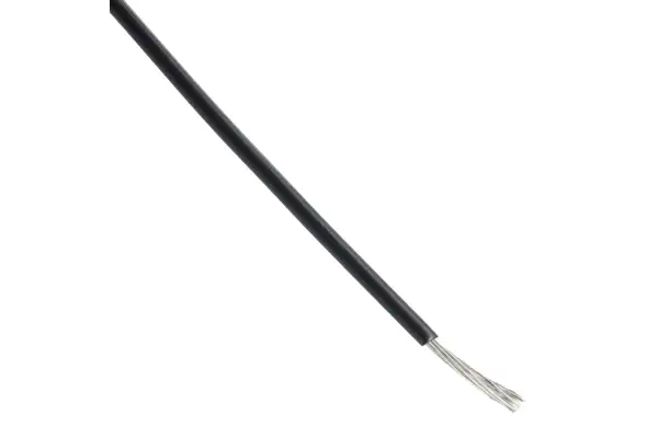 Product image for Wire 24AWG PVC UL1429 Black 30m