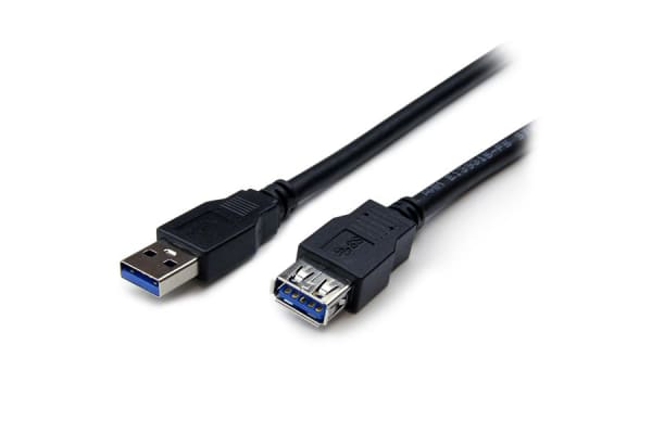 Product image for 2m Black SuperSpeed USB 3.0 Extension Ca