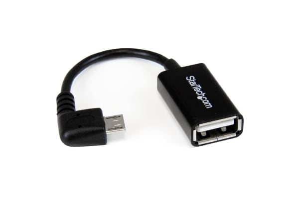 Product image for 5in Right Angle Micro USB to USB OTG Hos