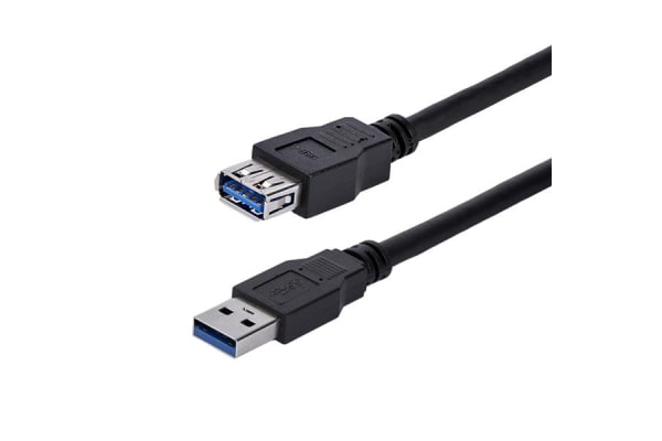 Product image for 1m Black SuperSpeed USB 3.0 Extension Ca