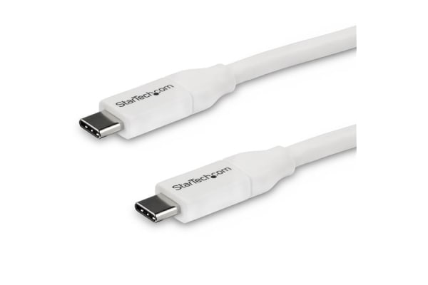 Product image for USB-C TO USB-C CABLE W/ 5A PD - M/M - WH