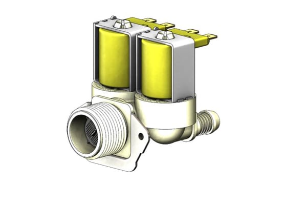 Product image for WATER SOLENOID VALVE 3 PORT 180? NC 3/4"