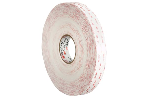 Product image for Acrylic Foam Tape, 19mm, White