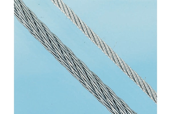 Product image for Galvanised wire rope,5mm dia x75m length