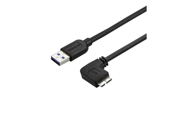 Product image for 1M USB 3.0 A TO MICRO B RIGHT ANGLE SLIM