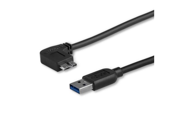 Product image for 1M USB 3.0 A TO MICRO B LEFT ANGLE SLIM