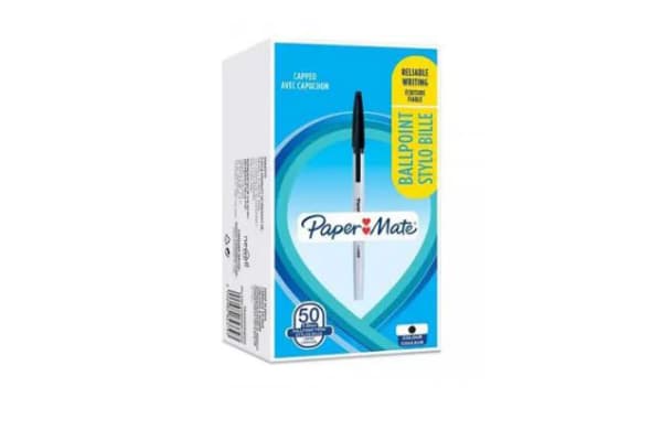 Product image for PAPERMATE 045 1MM PENS BLACK BOX 50