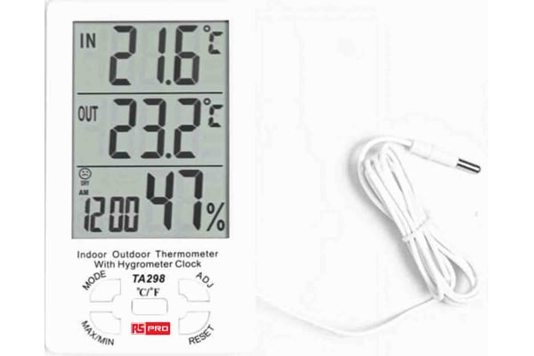 Product image for RS PRO TA298 Hygrometer, Max Humidity 99%RH