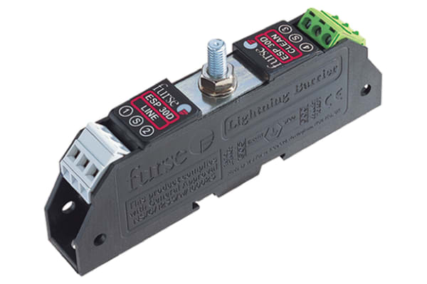 Product image for WJ Furse 16.7 V Maximum Voltage Rating 5 kA, 20 kA Maximum Surge Current RS485 Surge Protector, DIN Rail Mounting