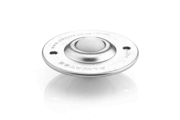 Product image for ALWAYSE 2-Hole Flange 25.4mm Ball Transfer Unit Stainless Steel