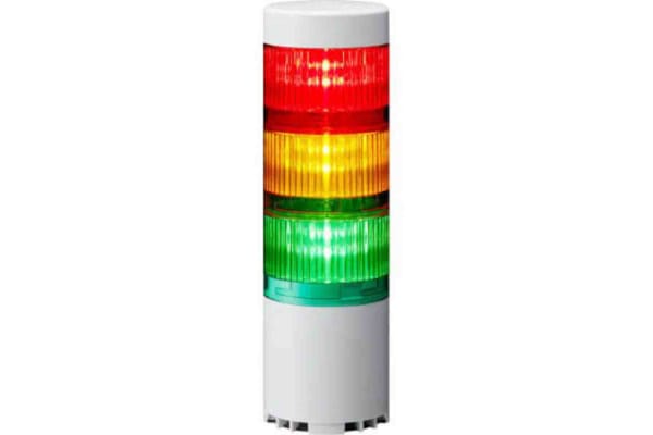 Product image for Patlite LR6-USB LED Signal Tower With Buzzer, 3 Light Elements, Coloured, 5V DC (USB-bus power)