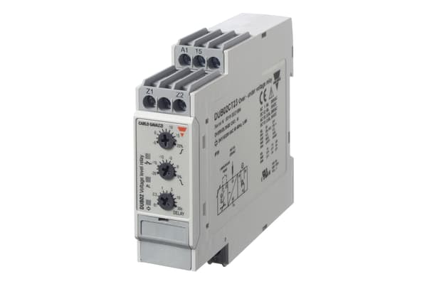 Product image for Carlo Gavazzi Volatge Monitoring Relay With SPDT Contacts, 230 V ac Supply Voltage, 1 Phase, Overvoltage, Undervoltage