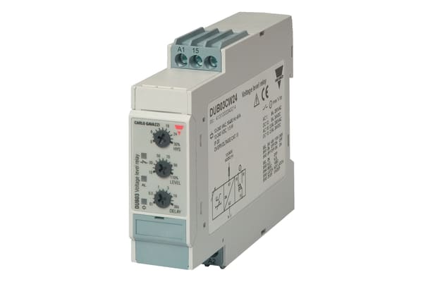 Product image for Carlo Gavazzi Volatge Monitoring Relay With SPDT Contacts, 12 → 240 V ac, V dc Supply Voltage, 1 Phase,