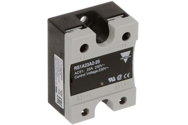 Product image for 25 A Solid State Relay, Zero Switching, Panel Mount, Thyristor, 265 Vac Maximum Load