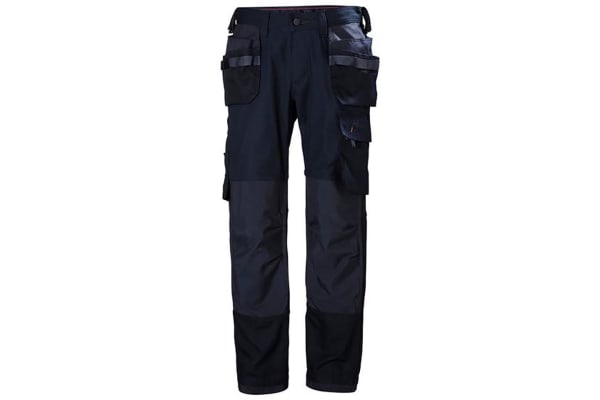 Product image for Helly Hansen Oxford Black Cotton, Elastane, Polyester Trousers Waist Size 30in