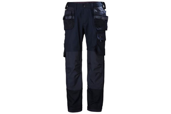 Product image for Helly Hansen Oxford Black Cotton, Elastane, Polyester Trousers Waist Size 43in