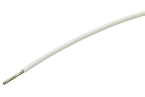 Product image for White flexlite equipment wire.0.25sq.mm