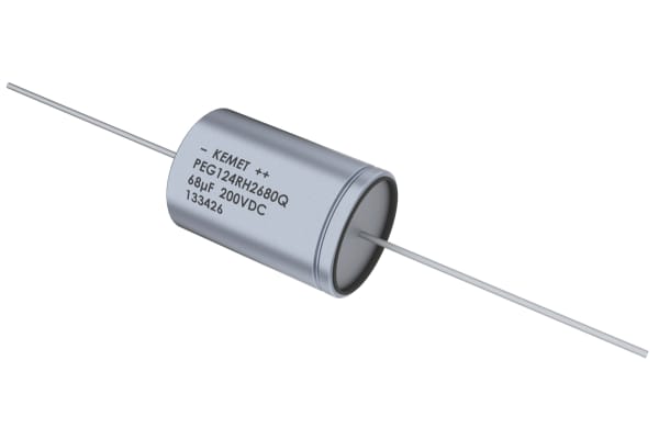 Product image for PEG124 AXIAL AL ELECTRO CAP,100UF 200V