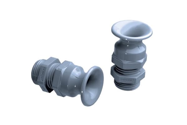 Product image for Grey bellmouth IP68 cable gland,PG13.5