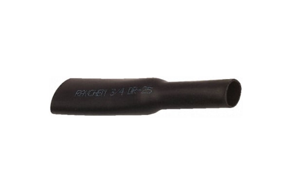 Product image for TE Connectivity Heat Shrink Tubing, Black 4.8mm Sleeve Dia. x 50m Length 2:1 Ratio, DR-25 Series