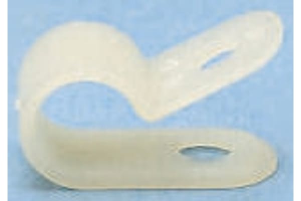 Product image for Natural Nylon P-clip, 25.5mm Bundle Dia